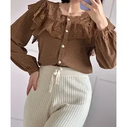 شومیز یقه توری پرنسسی