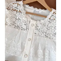 شومیز یقه توری پرنسسی