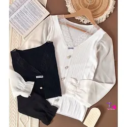 بافت کریستالی یقه توری (شارژ)