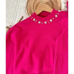 پیراهن بافت دوتیکه مرواریدی