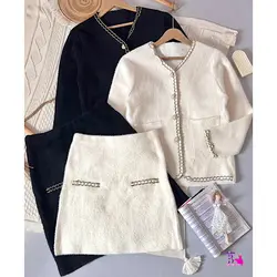 ست کت دامن بافت موهر