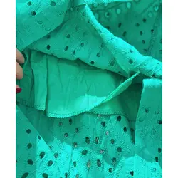 پیراهن خامه دوزی کمردار