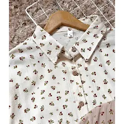 شومیز کتان گلدار