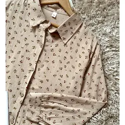 شومیز کتان گلدار