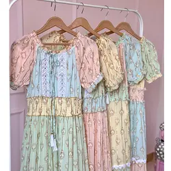 پیراهن ماکسی رنگی رنگی