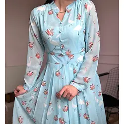 پیراهن آبی قو