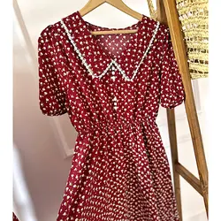 پیراهن آستین کوتاه گلگلی