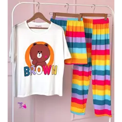 ست سه تیکه تدی رنگین کمونی