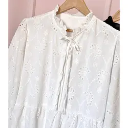 پیراهن خامه دوزی ماکسی ۴ دکمه وارداتی