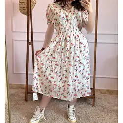 پیراهن سفید گل قرمز