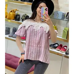 شومیز سرشونه بندکی راه راه