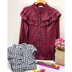 شومیز چیندار چهارخونه