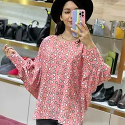 شومیز بگ قلب دو رنگ