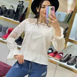 شومیز یقه دانتل