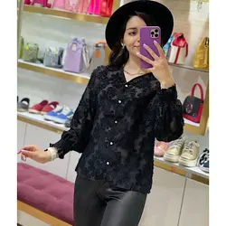 شومیز یقه v یاخما