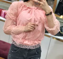 شومیز عروسکی خالخالی