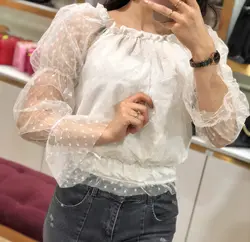 شومیز عروسکی خالخالی