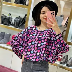 شومیز قلب ابرنگی