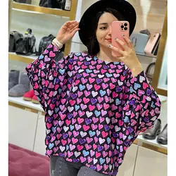 شومیز قلب ابرنگی