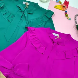 شومیز چیندار خورشیدی