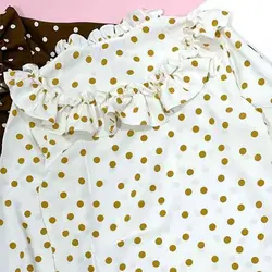 شومیز چیندار خالخالی