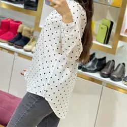 شومیز خالخالی جلودکمه