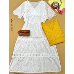 پیراهن خامه دوزی بلند جدید