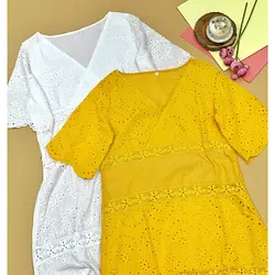 پیراهن خامه دوزی بلند جدید