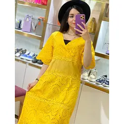 پیراهن خامه دوزی بلند جدید