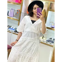 پیراهن خامه دوزی بلند جدید