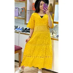 پیراهن خامه دوزی بلند جدید