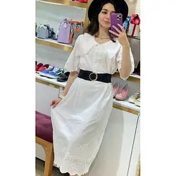 پیراهن بلند خامه دوزی (شارژ)