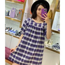 پیراهن کوتاه چهارخونه