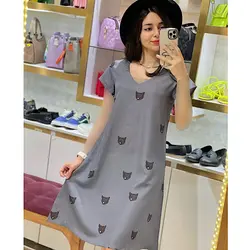 پیراهن بلند یقه V