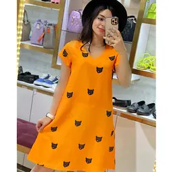 پیراهن بلند یقه V
