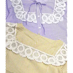 شومیز راه راه یقه خامه دوزی