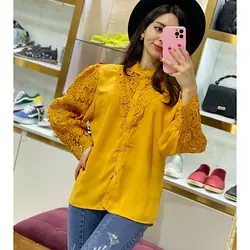 شومیز ترکیبی خامه دوزی