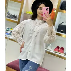 شومیز ترکیبی خامه دوزی