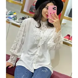 شومیز ترکیبی خامه دوزی