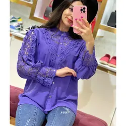 شومیز ترکیبی خامه دوزی