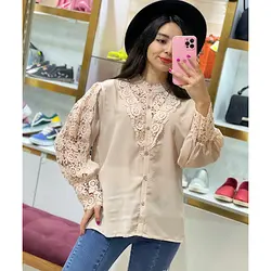 شومیز ترکیبی خامه دوزی
