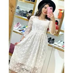 پیراهن دانتل سفید