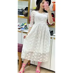 پیراهن دانتل سفید (شارژ)