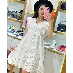 پیراهن خامه دوزی ۴ دکمه