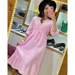 مانتو پیراهنی خامه دوزی