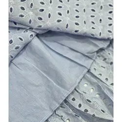 مانتو پیراهنی خامه دوزی آبی