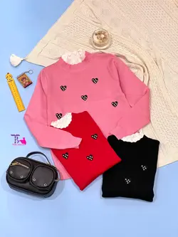 بافت قلبی یقه توری