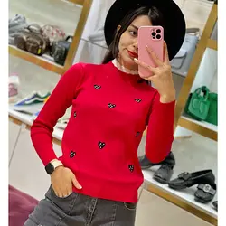 بافت قلبی یقه توری