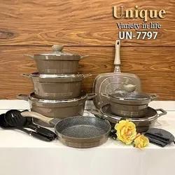 سرویس قابلمه 16 پارچه گرانیتی یونیک مدل کلاسیک UN-7797