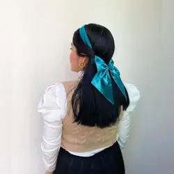 تل ساتن آویز پاپیون